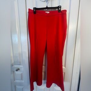 ON 34th brand- Red Women's Pin Tick seam 3/4 length Ponte Pants